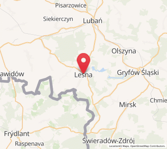 Map of Marklissa, Lower Silesia
