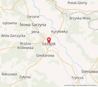 Map of Leżajsk, Subcarpathia