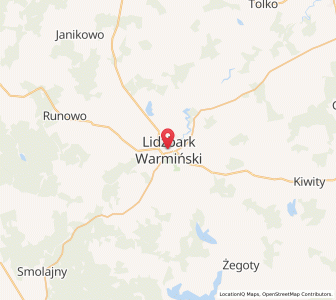 Map of Heilsberg, Warmia-Masuria