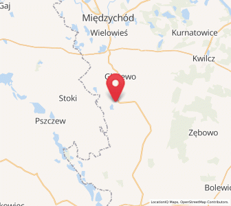 Map of Łowyń, Greater Poland