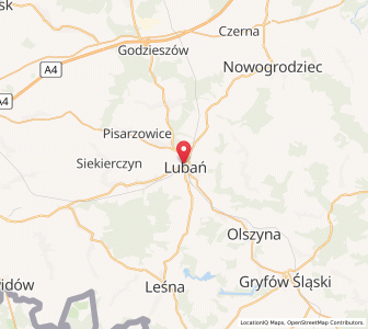 Map of Lauban, Lower Silesia