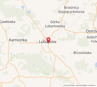 Map of Lubartów, Lublin