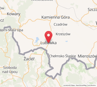 Map of Liebau, Lower Silesia
