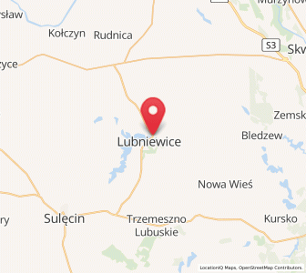 Map of Lubniewice, Lubusz