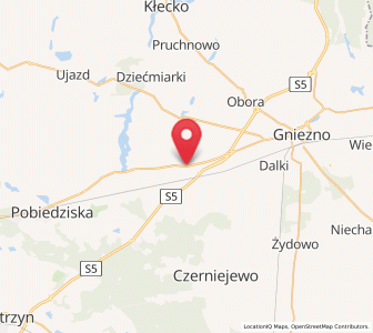 Map of Łubowo, Greater Poland