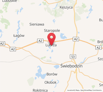Map of Liebenau bei Schwiebus, Lubusz