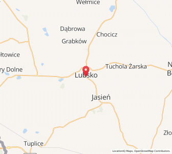 Map of Lubsko, Lubusz