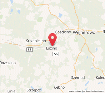 Map of Luzino, Pomerania
