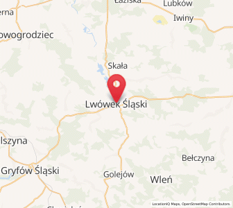 Map of Lwówek Śląski, Lower Silesia