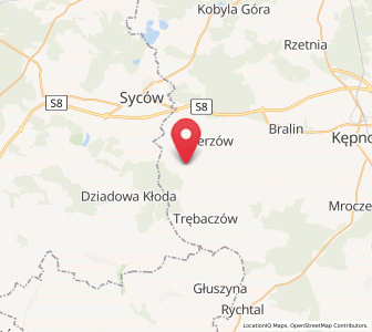 Map of Miechów, Greater Poland