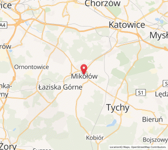Map of Nikolai, Silesia
