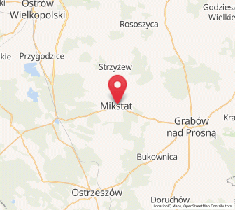 Map of Mikstat, Greater Poland