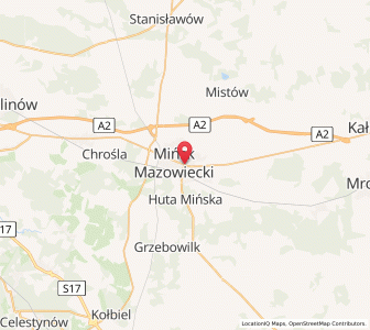 Map of Mińsk Mazowiecki, Mazovia
