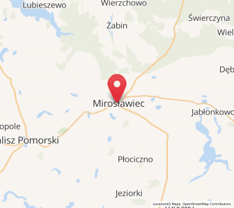 Map of Märkisch Friedland, West Pomerania
