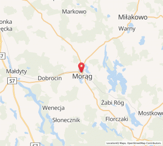 Map of Mohrungen, Warmia-Masuria