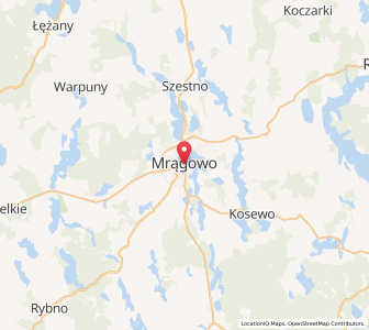 Map of Sensburg, Warmia-Masuria