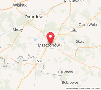 Map of Mszczonów, Mazovia
