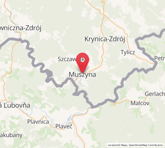 Map of Muszyna, Lesser Poland