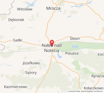 Map of Nakło nad Notecią, Kujawsko-Pomorskie