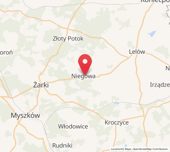 Map of Niegowa, Silesia