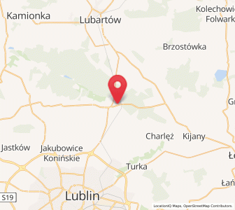 Map of Niemce, Lublin