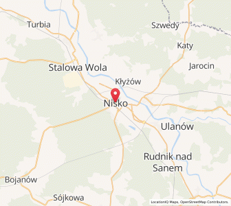 Map of Nisko, Subcarpathia