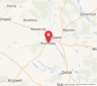 Map of Nochowo, Greater Poland