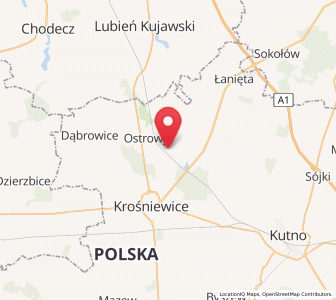 Map of Nowe Ostrowy, Łódź Voivodeship