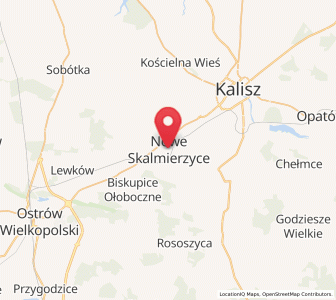 Map of Nowe Skalmierzyce, Greater Poland
