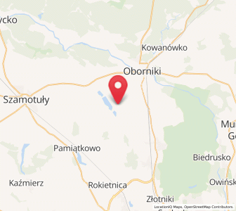 Map of Objezierze, Greater Poland