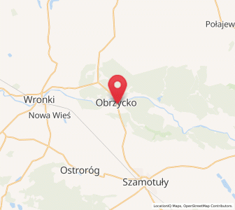 Map of Obersitzko, Greater Poland