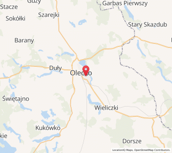 Map of Treuburg, Warmia-Masuria