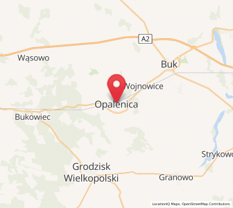Map of Opalenica, Greater Poland