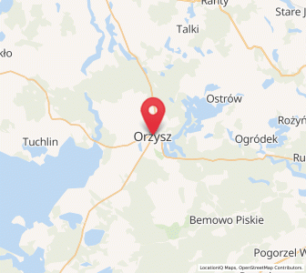 Map of Arys, Warmia-Masuria