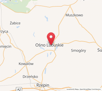 Map of Drossen, Lubusz