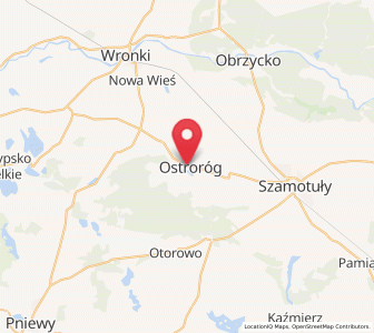 Map of Ostroróg, Greater Poland