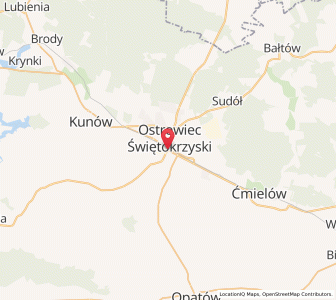 Map of Ostrowiec Świętokrzyski, Świętokrzyskie