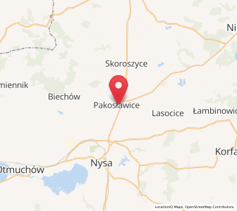 Map of Pakosławice, Opole Voivodeship