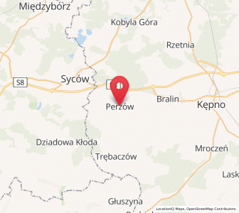 Map of Perzów, Greater Poland