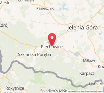 Map of Petersdorf, Lower Silesia
