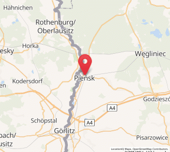 Map of Penzig, Lower Silesia