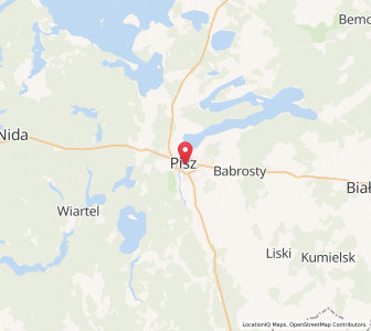 Map of Pisz, Warmia-Masuria