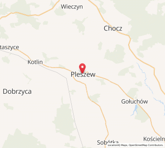 Map of Pleschen, Greater Poland