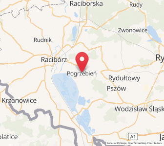 Map of Pogrzebień, Silesia