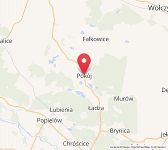 Map of Pokój, Opole Voivodeship