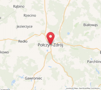 Map of Połczyn-Zdrój, West Pomerania