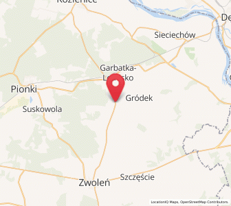 Map of Policzna, Mazovia