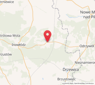 Map of Poświętne, Łódź Voivodeship