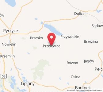 Map of Przelewice, West Pomerania