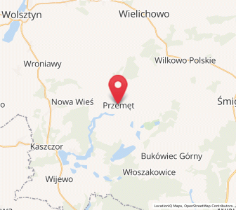 Map of Priment, Greater Poland